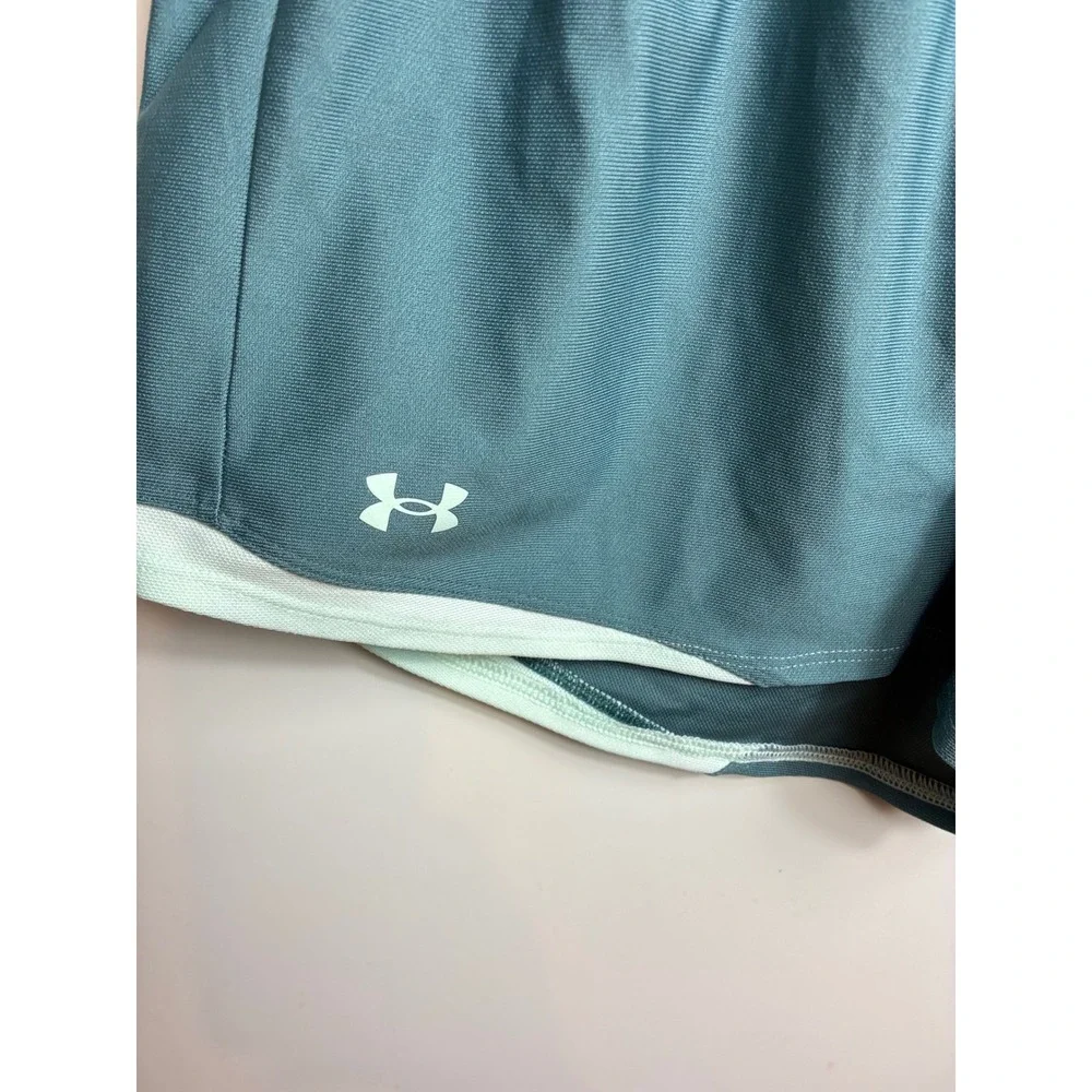 Under Armour Womens Play Up 3.0 Shorts Teal Green Athletic Running Gym‎ Size S